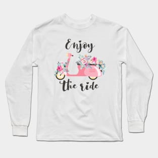 Enjoy The Ride | Pink Scooter Long Sleeve T-Shirt